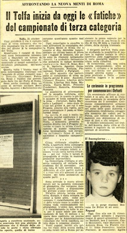 MESSAGGERO 1 NOVEMBRE 1964